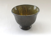 画像をギャラリービューアに読み込む, ガラス黒薩摩 宮澤裕明 桜島灰銀箔金彩盃