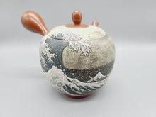 將圖片載入圖庫檢視器 【無形文化財】常滑焼 吉川壷堂 富岳三十六景神奈川沖浪裏急須