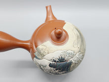 將圖片載入圖庫檢視器 【無形文化財】常滑焼 吉川壷堂 富岳三十六景神奈川沖浪裏急須