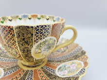 Load image into Gallery viewer, 京焼・清水焼 空女 華薩摩デミタスカップ&ソーサー