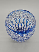 將圖片載入圖庫檢視器 江戸切子 鍋谷總 ロックグラス蓮華(青)