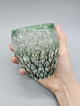 將圖片載入圖庫檢視器 江戸切子 鍋谷總 ロックグラス蓮華(緑)