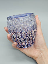 將圖片載入圖庫檢視器 江戸切子 鍋谷總 ロックグラス蓮華(紫)