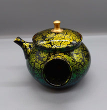 画像をギャラリービューアに読み込む, 常滑焼 昭龍 金とブルー珠型金摘天目急須