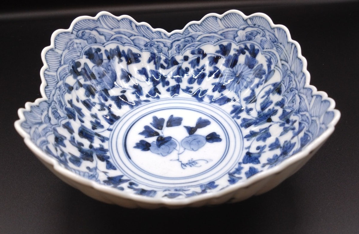 九谷焼 山本長左 桃華唐草中鉢 – SEIKADO