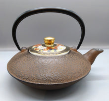 将图片加载到图库查看器,南部鉄器/京焼・清水焼 鉄瓶急須 茶彩華詰 小