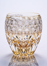 將圖片載入圖庫檢視器 江戸切子 鍋谷總 ロックグラス蓮華(黄)