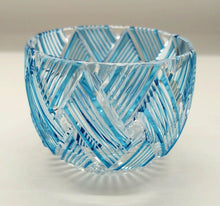 将图片加载到图库查看器,江戸切子 青山弥生 ぐい呑 織織単衣 ブルー