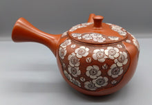 画像をギャラリービューアに読み込む, 常滑焼 舜園 朱泥丸六角白梅彫急須