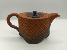 画像をギャラリービューアに読み込む, 常滑焼 舜園 作 朱窯変波線後手急須