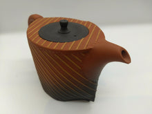 画像をギャラリービューアに読み込む, 常滑焼 舜園 作 朱窯変波線後手急須