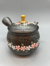 画像をギャラリービューアに読み込む, 常滑焼 昭龍 つぼ型三色桜金つまみ急須 セラメッシュ茶こし 180cc