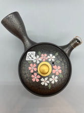 画像をギャラリービューアに読み込む, 常滑焼 昭龍 つぼ型三色桜金つまみ急須 セラメッシュ茶こし 180cc