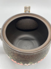 画像をギャラリービューアに読み込む, 常滑焼 昭龍 つぼ型三色桜金つまみ急須 セラメッシュ茶こし 180cc