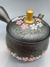 画像をギャラリービューアに読み込む, 常滑焼 昭龍 つぼ型三色桜金つまみ急須 セラメッシュ茶こし 180cc