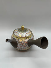 画像をギャラリービューアに読み込む, 常滑焼 玉光 黒泥丸型総金彩桜 セラメッシュ茶こし