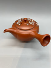 画像をギャラリービューアに読み込む, 常滑焼 舜園 朱平六角桜透かし急須 陶製茶こし 木箱入