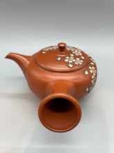 画像をギャラリービューアに読み込む, 常滑焼 舜園 朱平六角桜透かし急須 陶製茶こし 木箱入