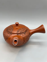 画像をギャラリービューアに読み込む, 常滑焼 舜園 梅彫急須 陶製茶こし 木箱入