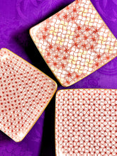 画像をギャラリービューアに読み込む, 有田焼 香仁 赤絵細描角皿揃(6客セット)