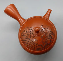 画像をギャラリービューアに読み込む, 常滑焼 玉龍 12号清月彫吉祥波急須
