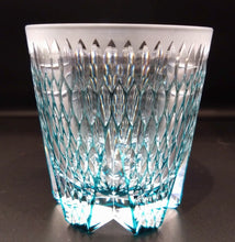 將圖片載入圖庫檢視器 江戸切子 青山弥生 ロックグラス 光雨 グリーン