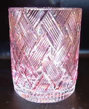 將圖片載入圖庫檢視器 江戸切子 青山弥生 ロックグラス 織織 ピンク
