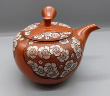 画像をギャラリービューアに読み込む, 常滑焼 舜園 朱泥丸六角白梅彫急須