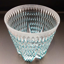 將圖片載入圖庫檢視器 江戸切子 青山弥生 ロックグラス 光雨 グリーン