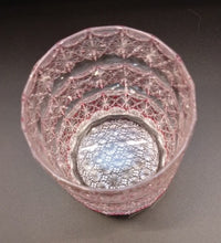 将图片加载到图库查看器,江戸切子 青山弥生 ロックグラス ソーダ ピンク