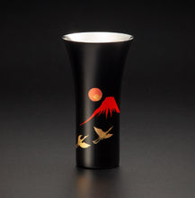 画像をギャラリービューアに読み込む, 山中塗 漆磨 赤富士に鶴 シングルカップL