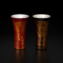 画像をギャラリービューアに読み込む, 山中塗 漆磨 白檀 シングルカップL 黒×赤セット