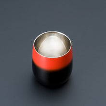 画像をギャラリービューアに読み込む, 山中塗 漆磨 彩 ダルマカップ 黒(二重構造)