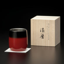 画像をギャラリービューアに読み込む, 山中塗 漆磨 彩 ダルマカップ 赤(二重構造)