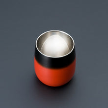 画像をギャラリービューアに読み込む, 山中塗 漆磨 彩 ダルマカップ 赤(二重構造)