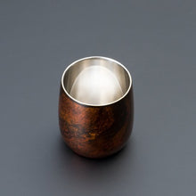 画像をギャラリービューアに読み込む, 山中塗 漆磨 白檀 ダルマカップ 黒(二重構造)