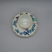 画像をギャラリービューアに読み込む, 京焼・清水焼 叶松谷 豆彩花鳥デミタスカップ&ソーサー