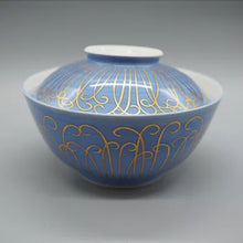 画像をギャラリービューアに読み込む, 京焼・清水焼 叶松谷 呉須地金彩わらびふたもの