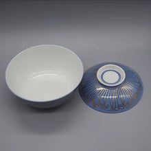 画像をギャラリービューアに読み込む, 京焼・清水焼 叶松谷 呉須地金彩わらびふたもの