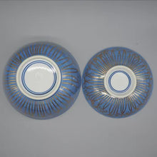 画像をギャラリービューアに読み込む, 京焼・清水焼 叶松谷 呉須地金彩わらびふたもの