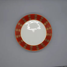 将图片加载到图库查看器,京焼・清水焼 今橋炭渓(炭渓窯) 赤地銀彩丸紋4.5寸皿