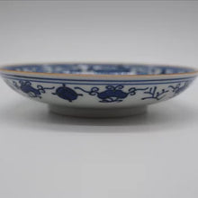 画像をギャラリービューアに読み込む, 京焼・清水焼 叶松谷 染付唐子渕龍小皿