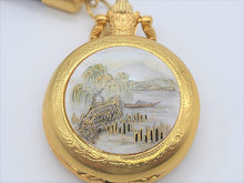 Load image into Gallery viewer, 京焼・清水焼 空女 華薩摩懐中時計(しだれ柳)