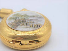 Load image into Gallery viewer, 京焼・清水焼 空女 華薩摩懐中時計(しだれ柳)