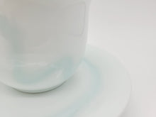 画像をギャラリービューアに読み込む, 有田焼 照井一玄 青白磁水の中珈琲碗皿