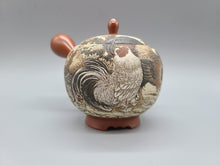 画像をギャラリービューアに読み込む, 【無形文化財】常滑焼 吉川壷堂 若冲群鶏図急須