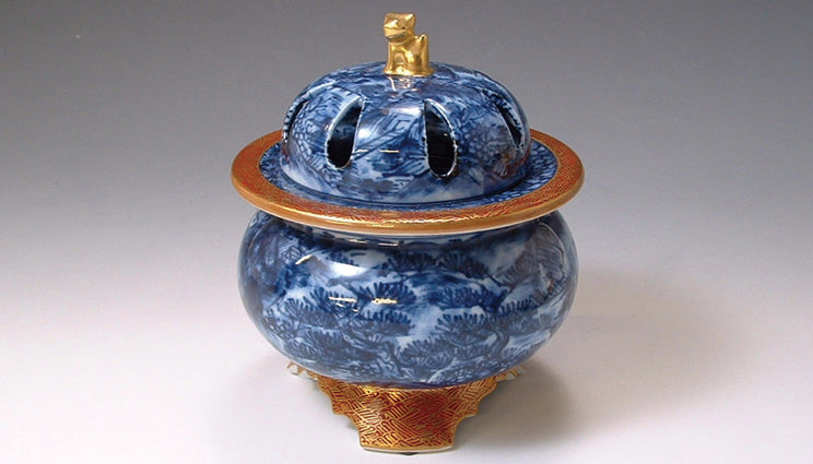 京焼・清水焼 馬場京泉 染錦松竹梅香炉 – SEIKADO