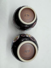 Load image into Gallery viewer, 京焼・清水焼 昇峰 紫交趾六瓢組湯呑