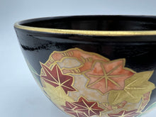 將圖片載入圖庫檢視器 京焼・清水焼 善昇 黒塗花丸紋抹茶碗