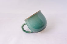 画像をギャラリービューアに読み込む, 京焼・清水焼 早川元観(観芙) カップ&ソーサー 緑水(りょくすい) 金彩